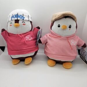 Lot of 2 Pudgy Penguins Plush Buddy Stuffed Toys – Pink Hoodies – NEW w/‎ Tags